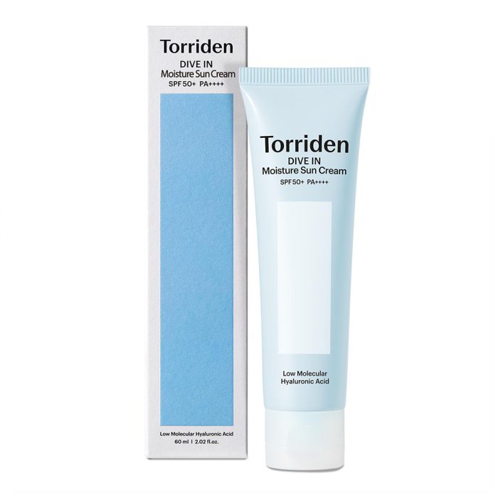 ضد آفتاب مرطوب کننده و آبرسان هیالورونیک اسید توریدن Torriden Dive-In Watery Moisture Sun Cream SPF 50+ 60ml