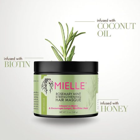 ماسک مو ضد ریزش و تقویت کننده رزماری و نعناع میله ارگانیک Mielle Organics Rosemary Mint Strengthening Hair Masque