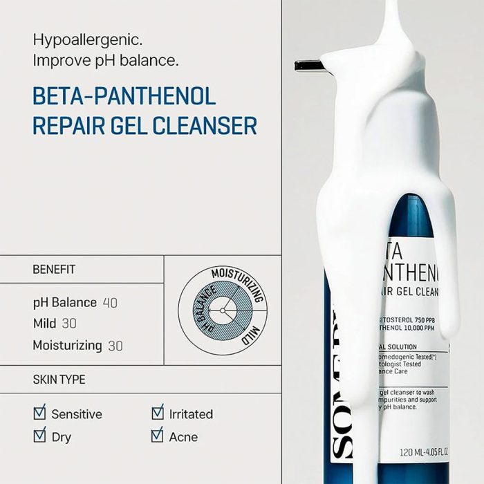 ژل شستشوی ترمیم کننده بتا پانتنول سام بای می Some By Mi Beta Panthenol Repair Gel Cleanser 120ml