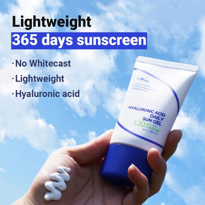 ژل کرم ضد آفتاب هیالورونیک اسید و تسکین دهنده ایزنتری Isntree Hyaluronic Acid Daily Sun Gel