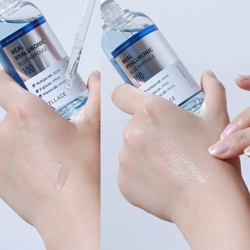 آمپول آبرسان هیالورونیک 100 درصد ولاژ Serum Wellage Real Hyaluronic Blue Ampoule