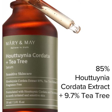 سرم تسکین دهنده هوتوینیا و تی تری مری اند می Mary & May Houttuynia Cordata + Tea Tree Serum