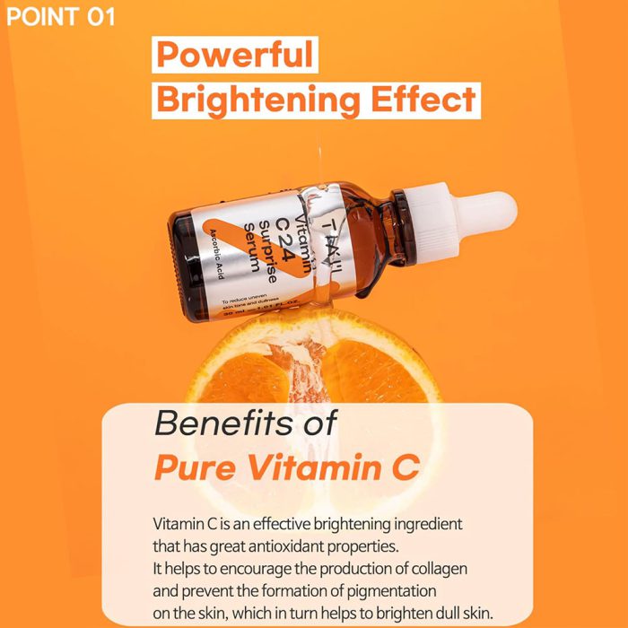 سرم روشن کننده ویتامین سی 24 درصد سورپرایز تیام TIAM Vitamin C24 Surprise Serum