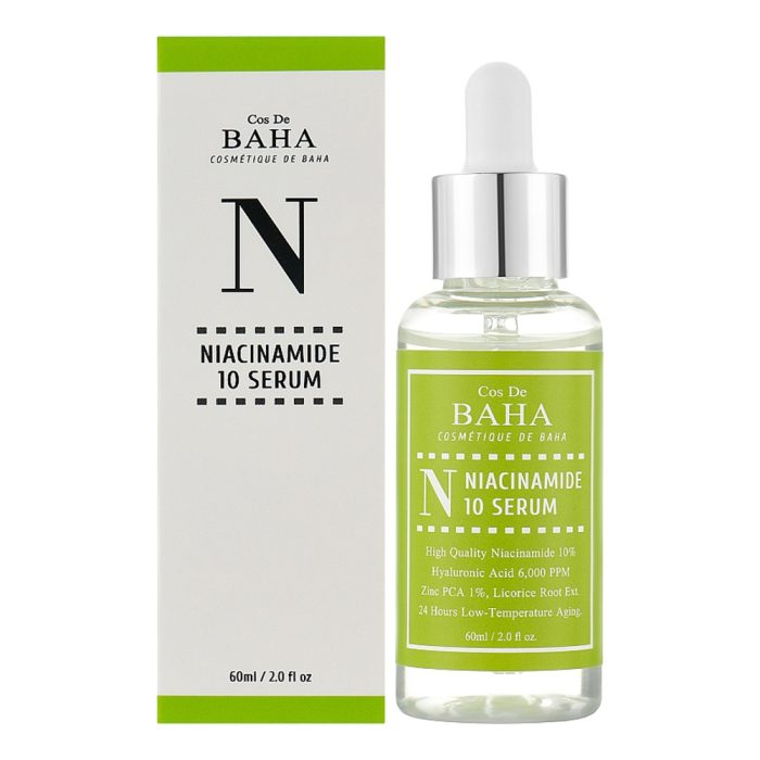 سرم ضد جوش و آکنه نیاسینامید 10 درصد کاز دی باها Cos De BAHA Niacinamide 10% + Zinc 1% Serum