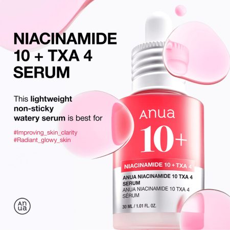 سرم ضد لک نیاسینامید 10% + ترانگزامیک اسید 4% آنوا Anua Niacinamide 10% + TXA 4% Dark Spot Correcting Serum