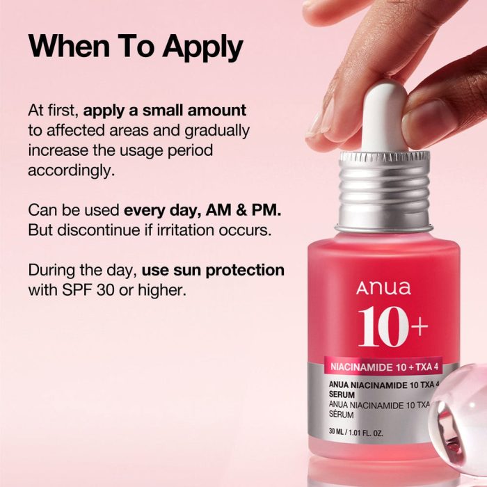 سرم ضد لک نیاسینامید 10% + ترانگزامیک اسید 4% آنوا Anua Niacinamide 10% + TXA 4% Dark Spot Correcting Serum