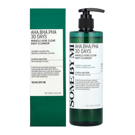 شوینده بدن ضد جوش و آبرسان 30 روزه میراکل سام بای می SOME BY MI AHA BHA PHA 30 days Miracle Acne Body Cleanser