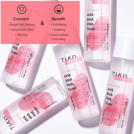 تونر ضد جوش و لایه بردار تیام TIAM AC Fighting AHA BHA PHA Toner 180ml