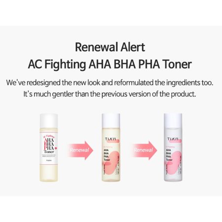 تونر ضد جوش و لایه بردار تیام TIAM AC Fighting AHA BHA PHA Toner 180ml