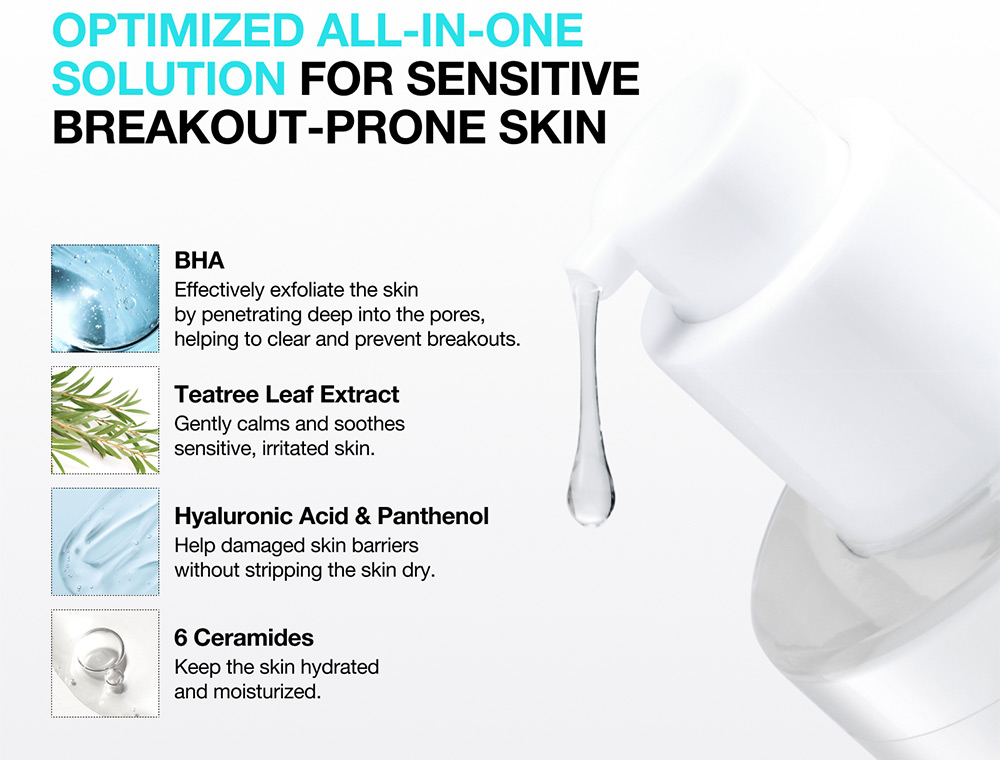 تونر لایه بردار و کنترل منافذ آنوا Anua BHA 2% Gentle Exfoliating Toner