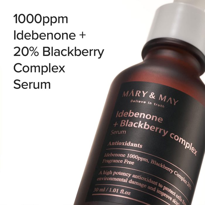 سرم روشن کننده و جوانساز ایدبنون و بلک بری مری اند می MARY & MAY Idebenone + Blackberry Complex Serum