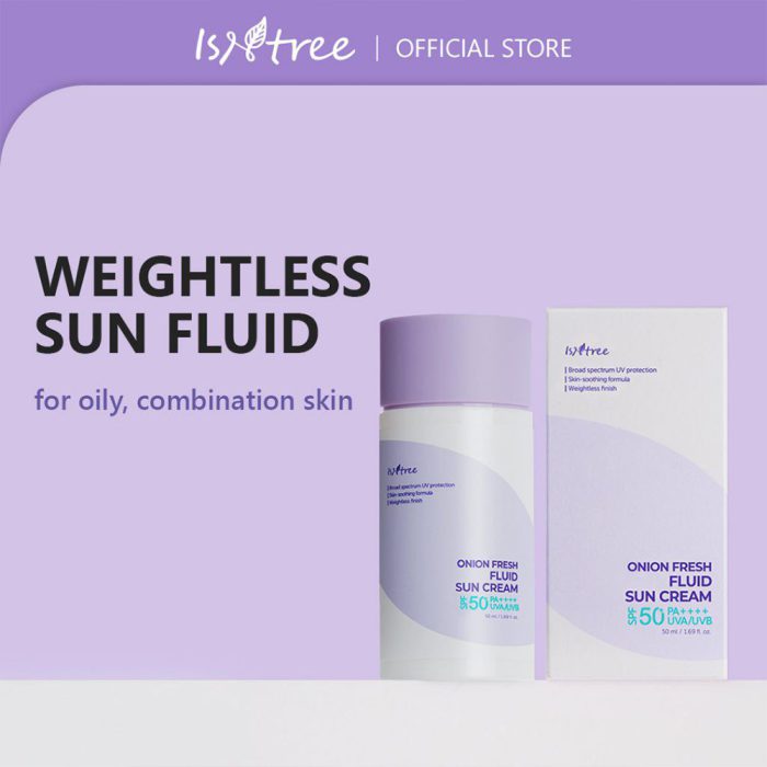 ضد آفتاب فلوئیدی ضد لک پیاز ایزنتری ISNTREE Onion Fresh Fluid Sun Cream