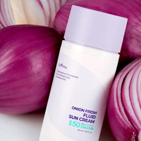 ضد آفتاب فلوئیدی ضد لک پیاز ایزنتری ISNTREE Onion Fresh Fluid Sun Cream