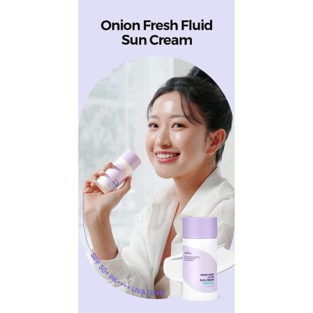 ضد آفتاب فلوئیدی ضد لک پیاز ایزنتری ISNTREE Onion Fresh Fluid Sun Cream