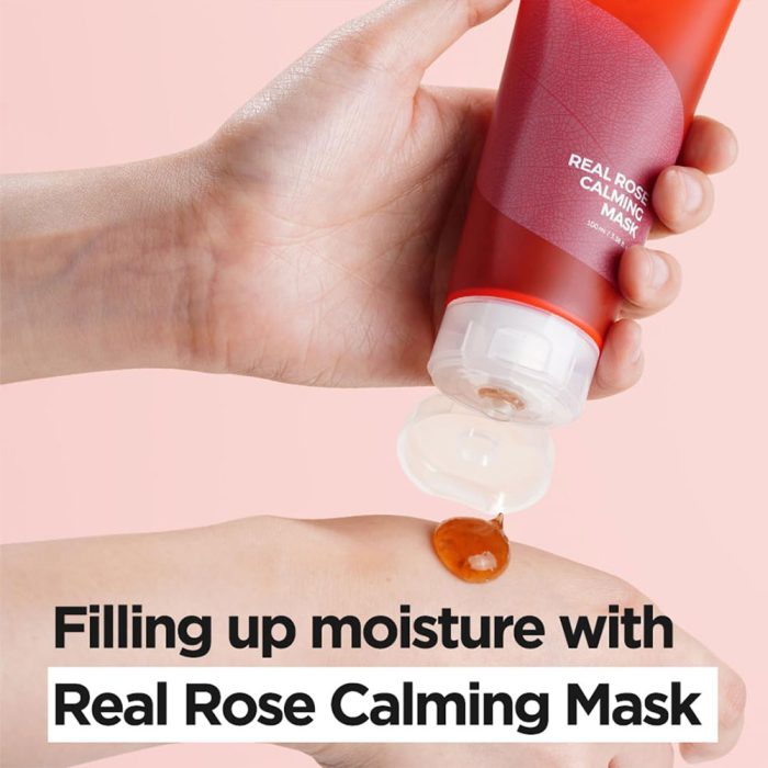 ماسک آبرسان و تسکین دهنده گل رز ایزنتری Isntree Real Rose Calming Mask