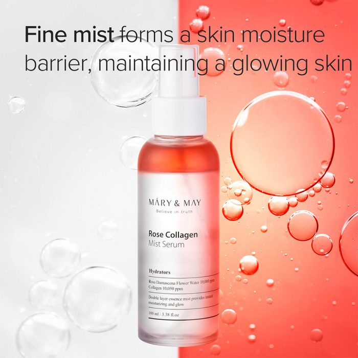 میست آبرسان و جوانساز کلاژن رز مری اند می MARY & MAY Rose Collagen Mist Serum