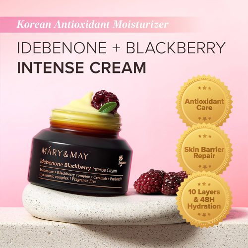 کرم ضد چروک و ترمیم کننده ایدبنون و بلک بری برند مری اند می Mary & May Idebenone Blackberry Intense Cream