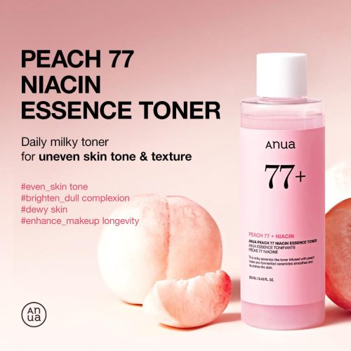 تونر اسنس مرطوب کننده و روشن کننده هلو نیاسینامید آنوا Anua Peach 77% Niacin Essence Toner