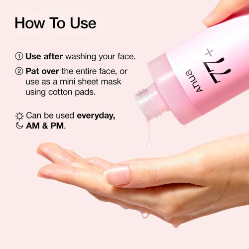 تونر اسنس مرطوب کننده و روشن کننده هلو نیاسینامید آنوا Anua Peach 77% Niacin Essence Toner