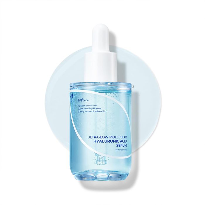 سرم آبرسان هیالورونیک اسید ریز مولکول ایزنتری ISNTREE Ultra-low Molecular Hyaluronic Acid Serum