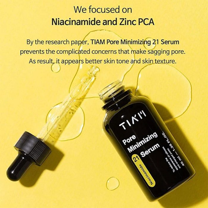 سرم روشن کننده و کنترل منافذ تیام TIAM Pore Minimizing 21 Serum