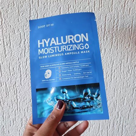 شیت ماسک آبرسان و درخشان کننده سام بای می Some By Mi Hyaluron Moisturizing Glow Luminous Ampoule Mask