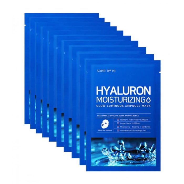 شیت ماسک آبرسان و درخشان کننده سام بای می Some By Mi Hyaluron Moisturizing Glow Luminous Ampoule Mask