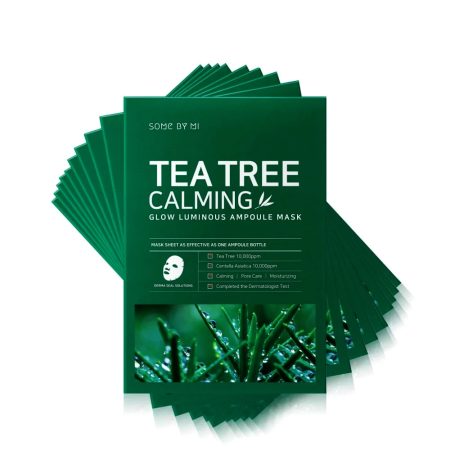 شیت ماسک تسکین دهنده و ترمیم کننده چای سبز سام بای می Some By Mi Tea Tree Calming Glow Luminous Ampoule Mask