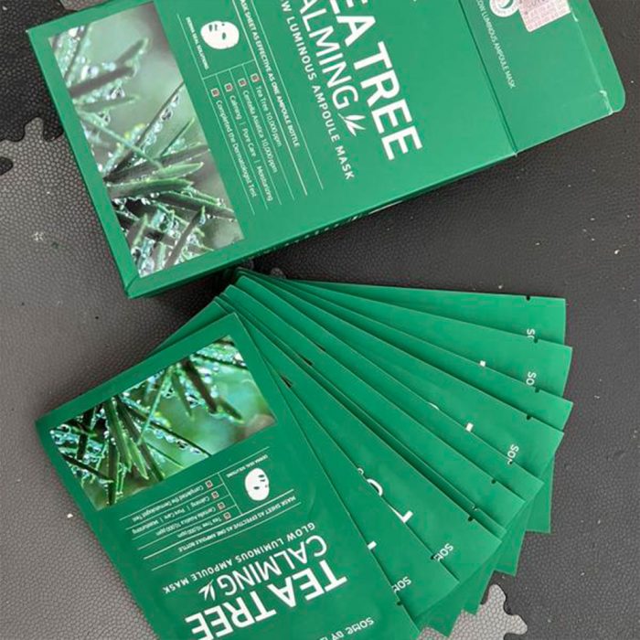 شیت ماسک تسکین دهنده و ترمیم کننده چای سبز سام بای می Some By Mi Tea Tree Calming Glow Luminous Ampoule Mask