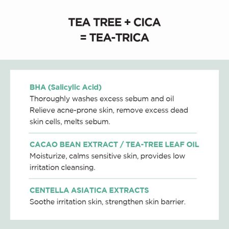 فوم شستشوی لایه بردار ضد جوش تی تریکا سنتلا اسکین 1004 SKIN1004 Centella Tea-Trica Bha Foam