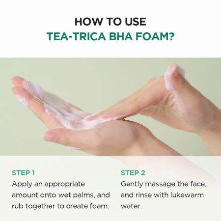 فوم شستشوی لایه بردار ضد جوش تی تریکا سنتلا اسکین 1004 SKIN1004 Centella Tea-Trica Bha Foam