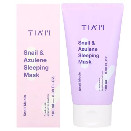 ماسک خواب ترمیم کننده و جوانساز حلزون و آزولن تیام TIAM Snail & Azulene Sleeping Mask