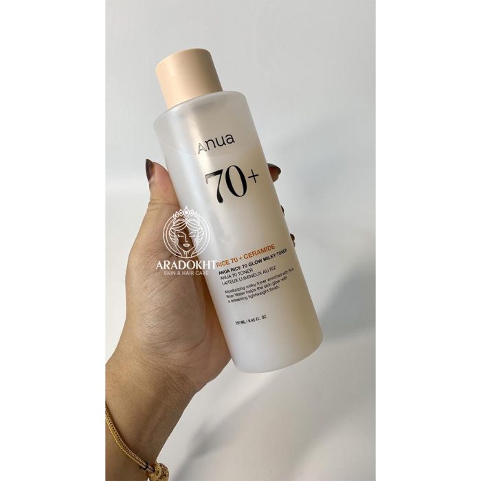 تونر روشن کننده و آبرسان برنج آنوا Anua Rice 70 Glow Milky Toner