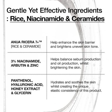 سرم آبرسان و تقویت‌کننده سد دفاعی برنج و سراماید آنوا Anua 7 Rice Ceramide Hydrating Barrier Serum