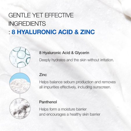 فوم شستشوی هیالورونیک اسید و پنتنول آنوا ANUA 8 Hyaluronic Acid Hydrating Gentle Foaming Cleanser