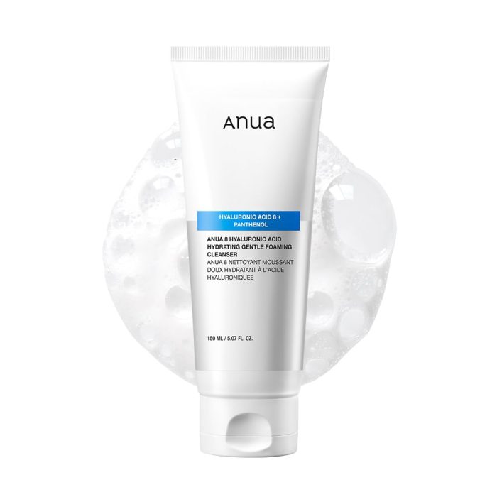 فوم شستشوی هیالورونیک اسید و پنتنول آنوا ANUA 8 Hyaluronic Acid Hydrating Gentle Foaming Cleanser