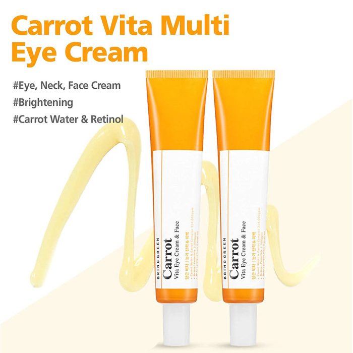 پک دوتایی کرم ویتامینه دور چشم و صورت هویج برینگ گرین BRING GREEN Carrot Vita Eye Cream & Face Duo Set