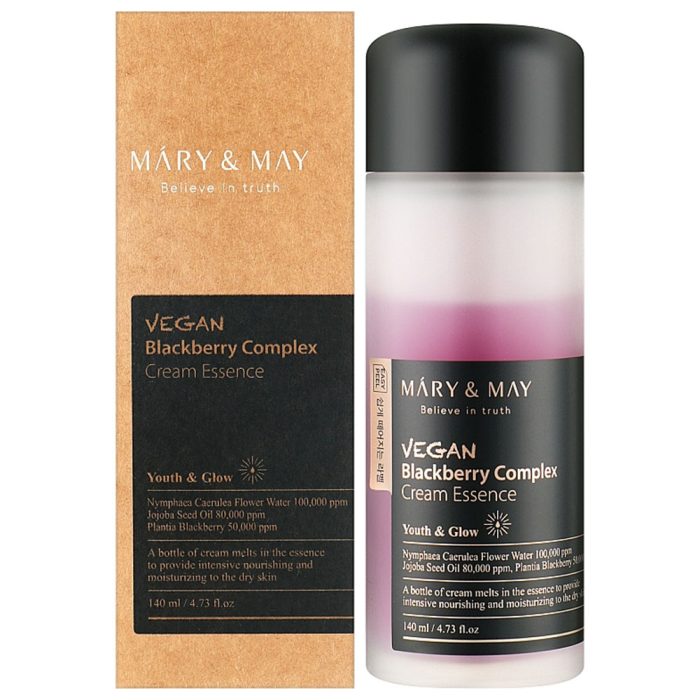 کرم اسنس آبرسان و روشن کننده کمپلکس بلک بری مری اند می Mary & May Vegan Blackberry Complex Cream Essence