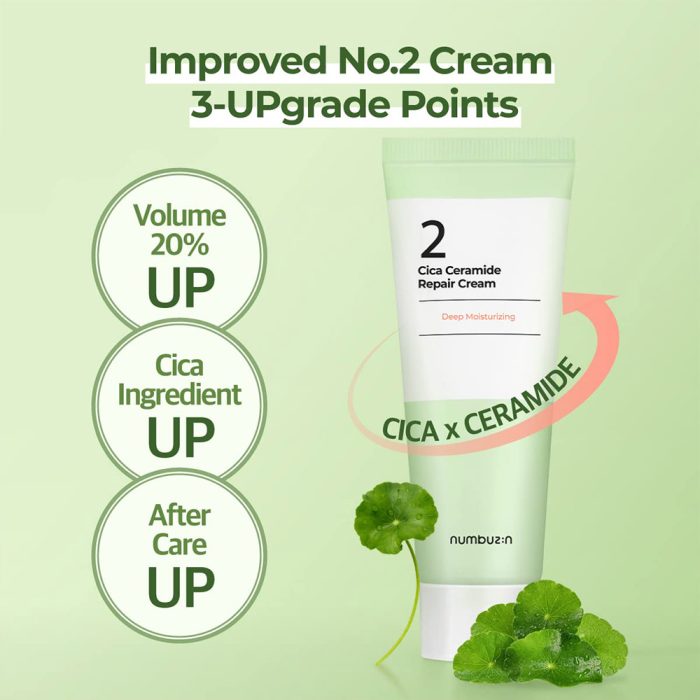 کرم ترمیم کننده و تقویت کننده سیکا سراماید شماره 2 نامبوزین NUMBUZIN No. 2 Cica Ceramide Repair Cream