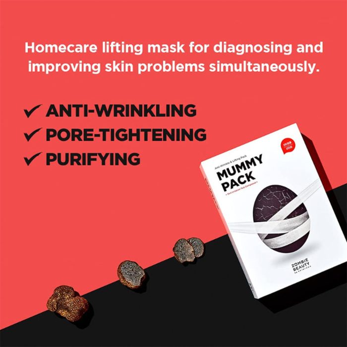 ست ماسک ضد چروک و لیفتینگ مومیایی زامبی پک اسکین 1004 SKIN1004 Zombie Beauty MUMMY PACK Anti-Wrinkle & Lifting Pack