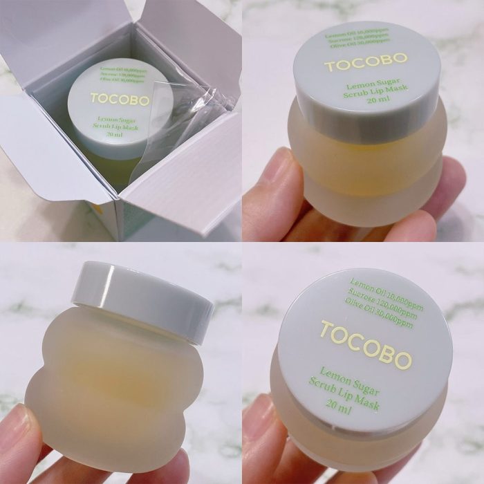 ماسک اسکراب لایه بردار و روشن کننده لیمو شکر توکوبو Tocobo Lemon Sugar Scrub Lip Mask