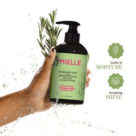 نرم کننده ضد ریزش و تقویت کننده نعناع و رز ماری میله ارگانیک Mielle Rosemary Mint Strengthening Leave in Conditioner