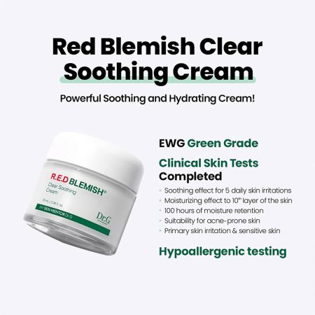 کرم آبرسان و تسکین دهنده رد بلمیش دکتر جی Dr.G Red Blemish Clear Soothing Cream