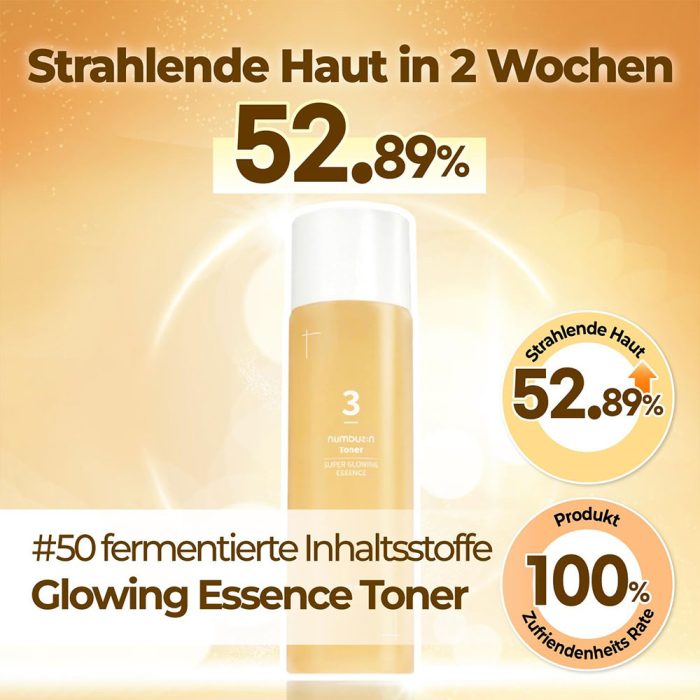 تونر اسنس شفاف و روشن کننده شماره 3 نامبوزین NUMBUZIN No. 3 Super Glowing Essence Toner