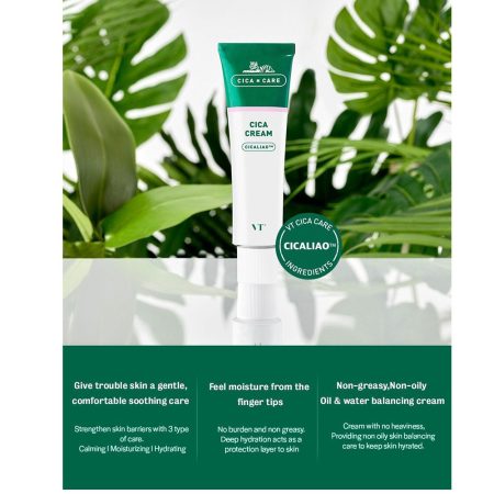 سیکا کرم مرطوب کننده و تسکین دهنده وی تی کازمتیک VT Cosmetics Cica Cream