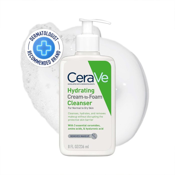 شوینده کرم فوم پوست نرمال تا خشک سراوی CeraVe Hydrating Cream-to-Foam Cleanser