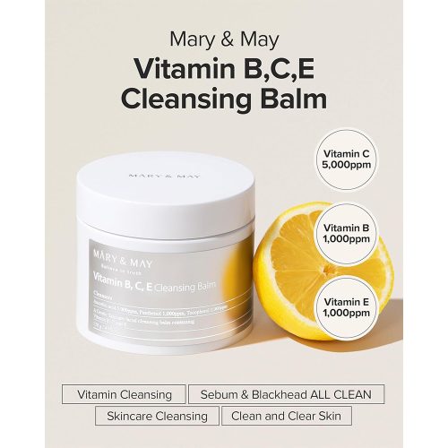 بالم پاک کننده آرایش ویتامین B,C,E مری اند می MARY & MAY Vitamin B, C, E Cleansing Balm
