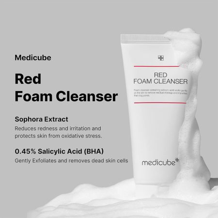 فوم پاک کننده سالیسیلیک اسید مدی کیوب Medicube Red Foam Cleanser