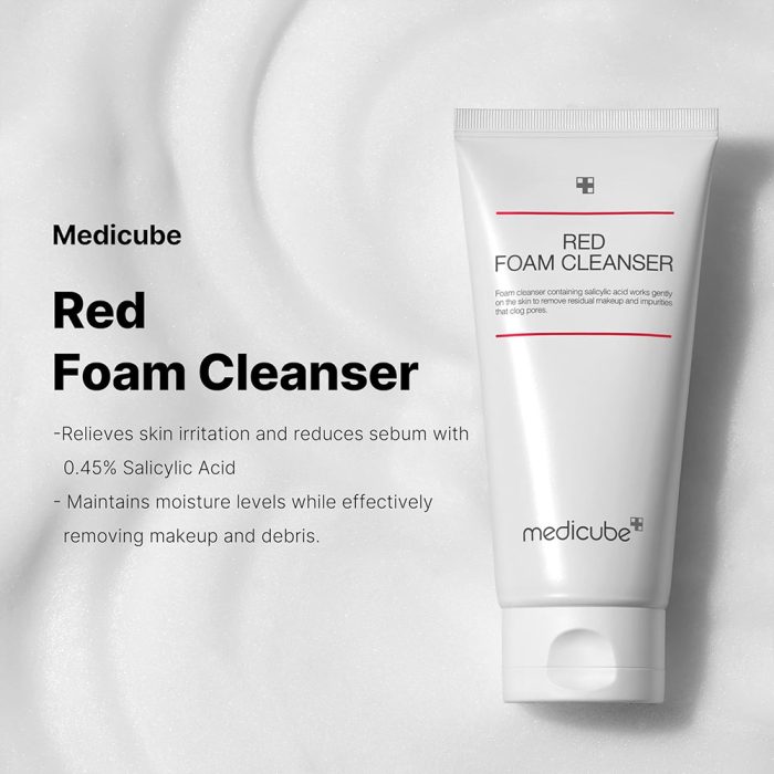 فوم پاک کننده سالیسیلیک اسید مدی کیوب Medicube Red Foam Cleanser