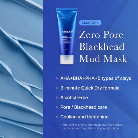 ماسک کنترل منافذ و ضدجوش سرسیاه مدی کیوب Medicube Zero Pore Blackhead Mud Mask